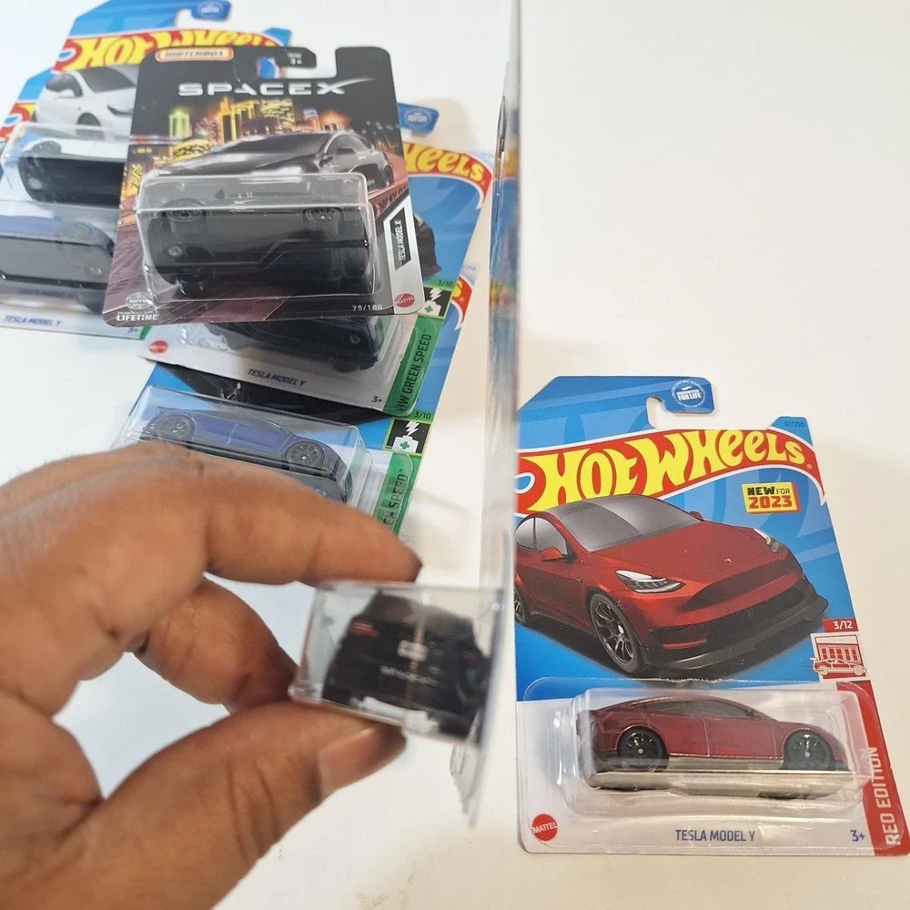 Hot Wheels Tesla 7 Cars Target Red Edition/ Model‎ X/ Black/ White/ Blue